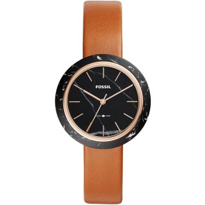Watch strap Fossil ES4382 Leather Brown 16mm